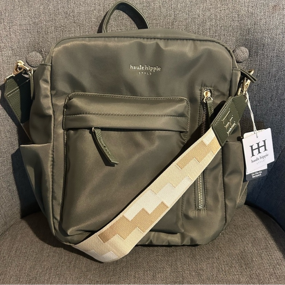 Haute Hippie Olive Green Backpack Bag